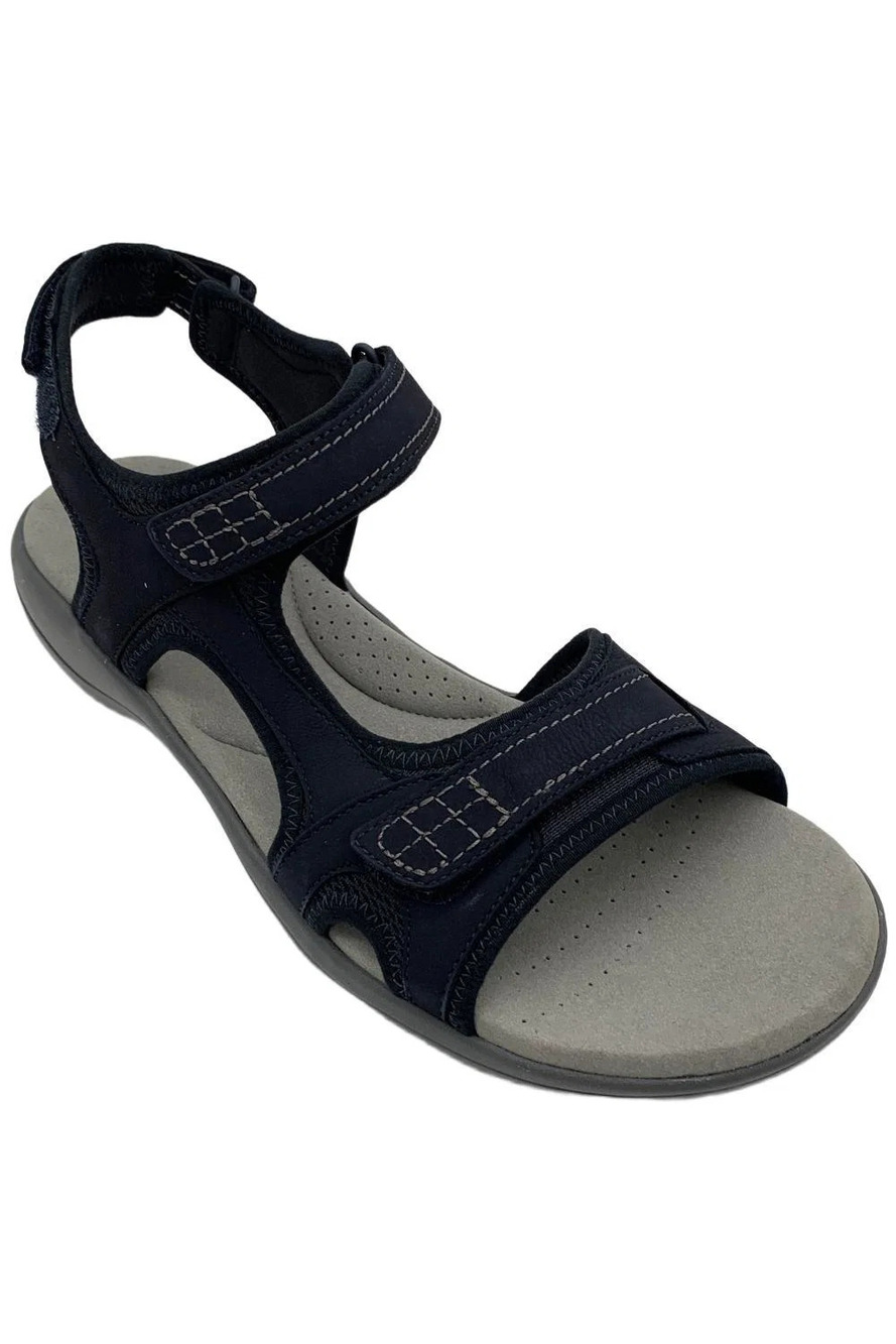 Clarks Women's Saylie Jade Strappy Suede Sandals Navy - Medium